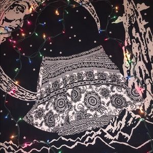 Black & Cream LA Hearts skater skirt